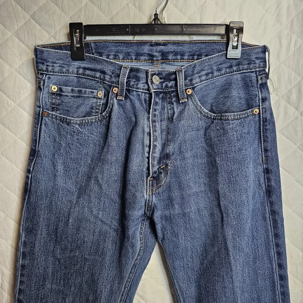 Levi Jeans Men's 505 Cotton Denim 34x32 Classic Cowboy